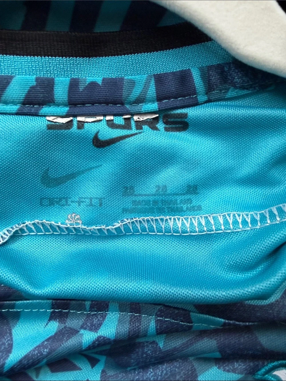 Tottenham FC Nike Blue Patterned Youth Soccer Jersey with AIA Logo